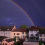 arc en ciel sur la rue du Pont-Levis